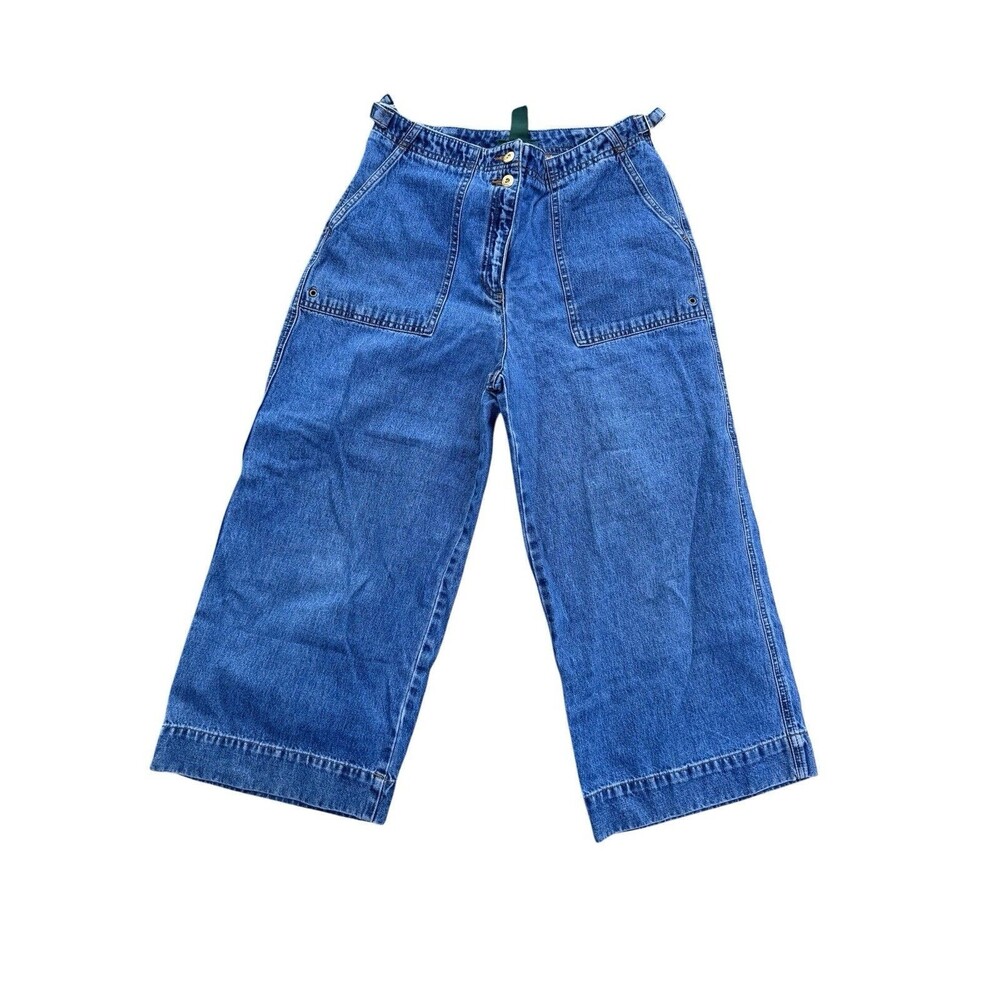 Lauren Jean Co. Ralph Lauren Size 6 capri Jeans With Sides Waited Buckle Tie
